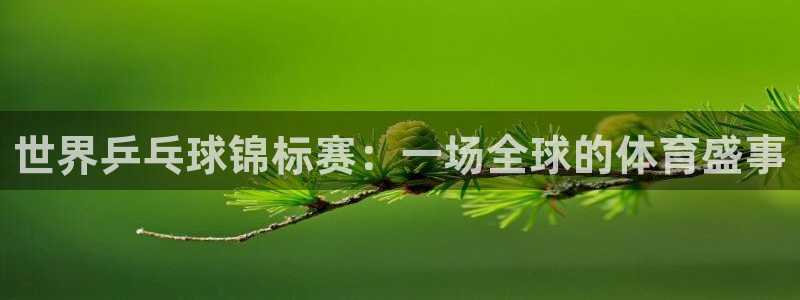 VSport胜利因您更精彩在线注册：世界乒乓球锦标赛：一场全
